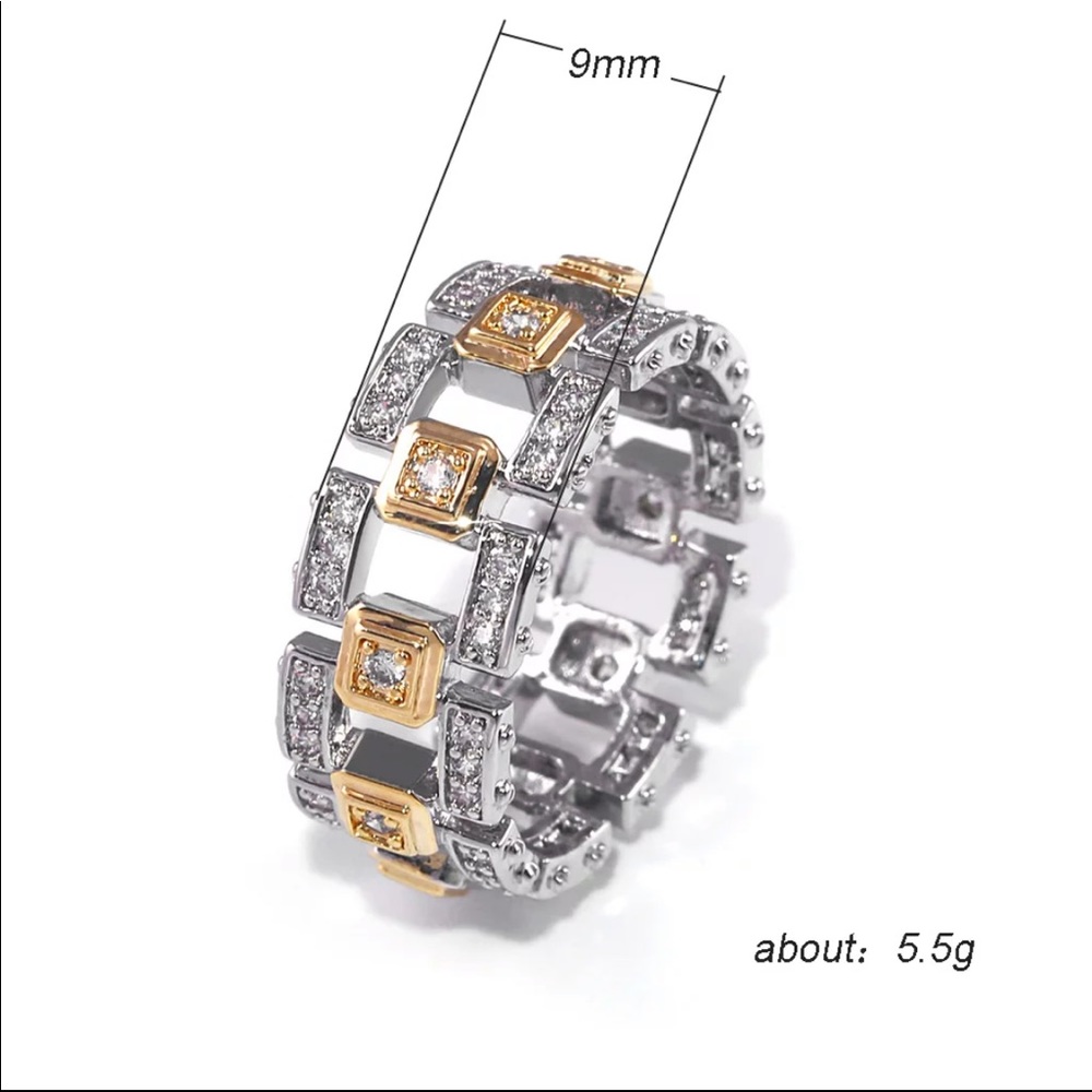 *NEW* Two Tone Diamond Beautiful Ring - Picture 3 of 7
